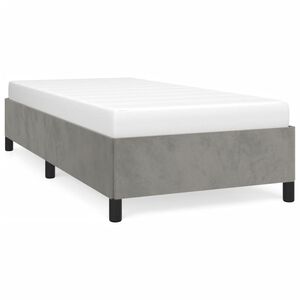 vidaXL Estructura de cama sin colchón terciopelo gris claro 80x200 cm