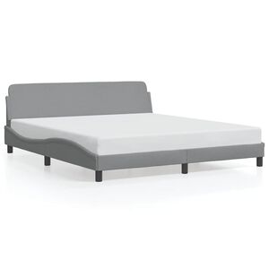 vidaXL Estructura de cama Dover tela gris claro 180x200 cm