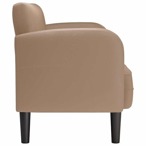 vidaXL Sof&aacute; Loveseat Cappuccino 110 cm Cuero sint&eacute;tico