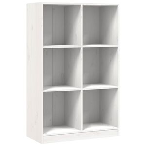 vidaXL Estanter&iacute;a de madera maciza de pino blanco 70x33x110 cm