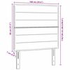 vidaXL Cabecero LED con cabecera Manual Marr&oacute;n Oscuro 100 cm Poli&eacute;ster