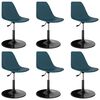 vidaXL Sillas de comedor giratorias 6 unidades PP turquesa