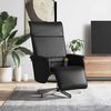 vidaXL Sill&oacute;n reclinable masaje con reposapi&eacute;s cuero sint&eacute;tico negro