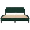 vidaXL Estructura de cama Dover terciopelo verde oscuro 140x190 cm