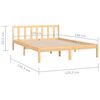 vidaXL Estructura de cama doble pequeña sin colchón madera maciza