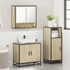 vidaXL Set de muebles de baño 3 pzas madera contrachapada roble Sonoma