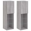 vidaXL Muebles de TV con luces LED 2 uds gris Sonoma 30,5x30x102 cm