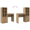 vidaXL Escritorio con cajón 2 pcs Roble artesanal