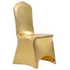 vidaXL Fundas de silla el&aacute;sticas 6 unidades doradas