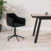 vidaXL Silla de comedor giratoria de terciopelo negro