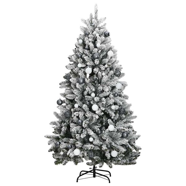 vidaXL &Aacute;rbol de Navidad artificial con bisagras 300 LED y bolas 300 cm