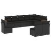 vidaXL Set de sof&aacute;s de jard&iacute;n 10 pzas cojines rat&aacute;n sint&eacute;tico negro