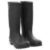 vidaXL Botas de agua negro n&uacute;mero 45 PVC