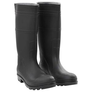vidaXL Botas de agua negro n&uacute;mero 45 PVC