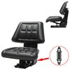 vidaXL Asiento de tractor con suspensi&oacute;n negro