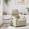 vidaXL Sill&oacute;n reclinable de cuero sint&eacute;tico crema
