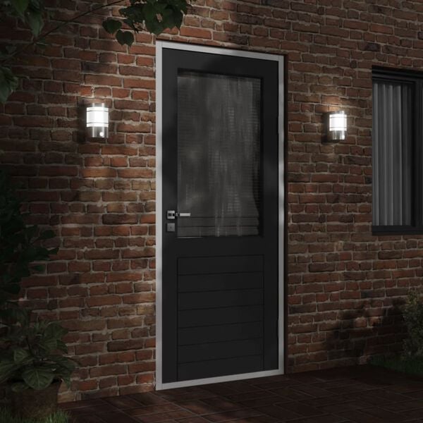 vidaXL Apliques de exterior con sensor 2 unidades acero inoxidable