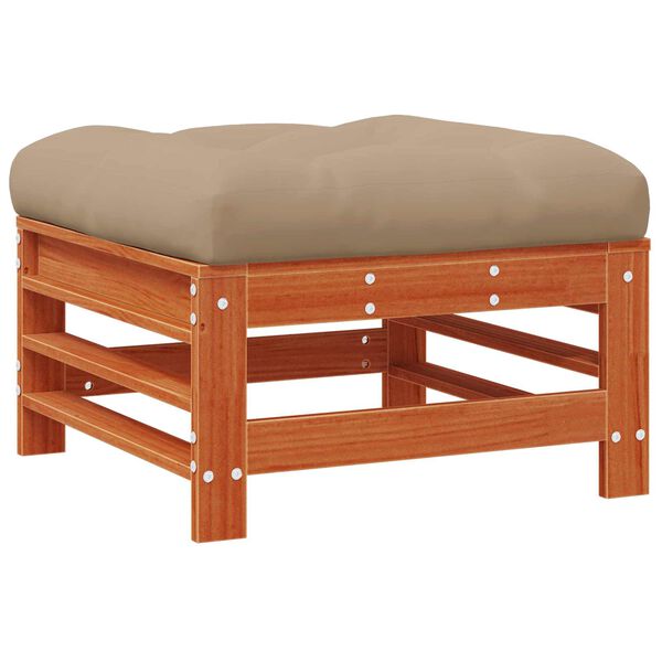 vidaXL Reposapi&eacute;s de Jard&iacute;n Pino macizo Marr&oacute;n Cera