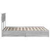 vidaXL Cama con almacenamiento con cabecera Gris Sonoma 150 x 200 cm