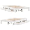 vidaXL Estructura de cama sin colchón madera de pino blanco 135x190 cm