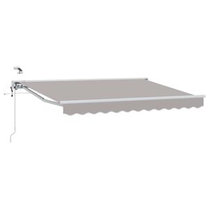 vidaXL Toldo Retr&aacute;ctil El&eacute;ctrico Gris claro y blanco. 3 x 2,5 m
