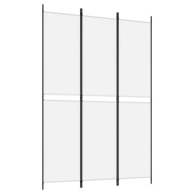 vidaXL Biombo divisor de 3 paneles de tela blanco 150x220 cm