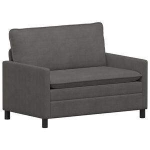 vidaXL Sof&aacute; 2 plaza Gris oscuro 126 x 81 x 87,5 cm Tela