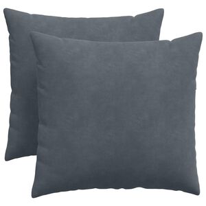 vidaXL Cojines de sof&aacute; 2 pcs Gris oscuro 50 x 50 cm Tela de pana