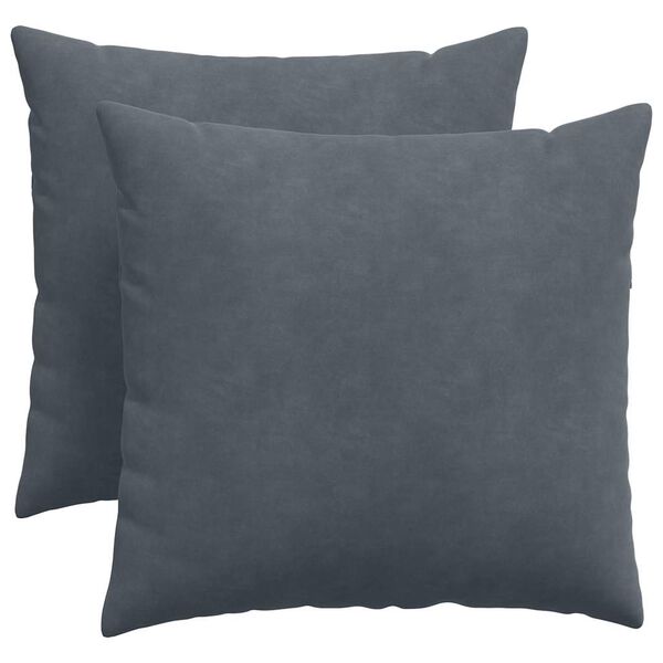 vidaXL Cojines de sof&aacute; 2 pcs Gris oscuro 50 x 50 cm Tela de pana