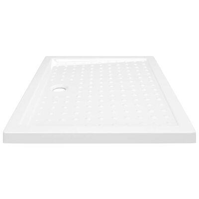 vidaXL Plato de ducha con puntos ABS blanco 90x70x4 cm