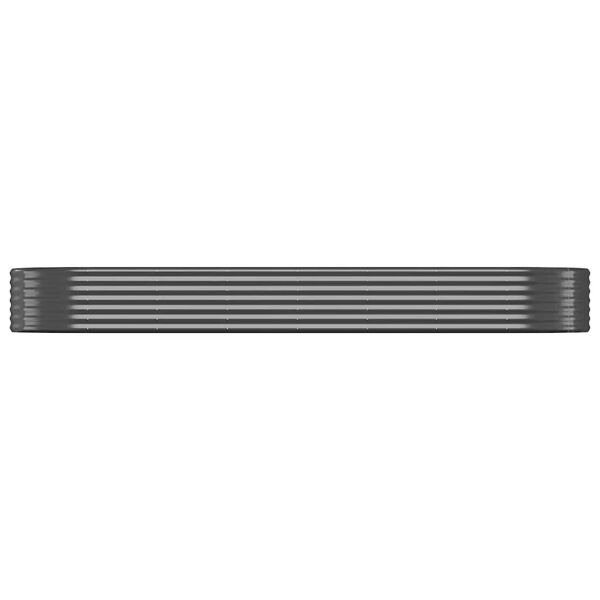 vidaXL Jardinera arriate acero galvanizado antracita 322x100x36cm