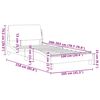vidaXL Estructura de cama Dover cuero sint&eacute;tico negro 100x203 cm
