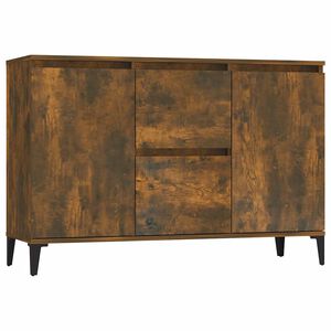 vidaXL Aparador madera contrachapada color roble ahumado 102x35x70 cm
