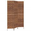 vidaXL Biombo de 3 paneles jacinto de agua marr&oacute;n 122x180 cm