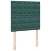 vidaXL Cama box spring con colch&oacute;n terciopelo verde oscuro 80x200 cm