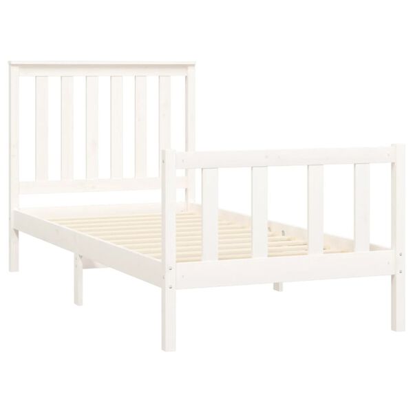 vidaXL Estructura de cama sin colch&oacute;n madera de pino blanca 90x200 cm