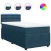 vidaXL Cama box spring con colch&oacute;n terciopelo azul oscuro 80x200 cm