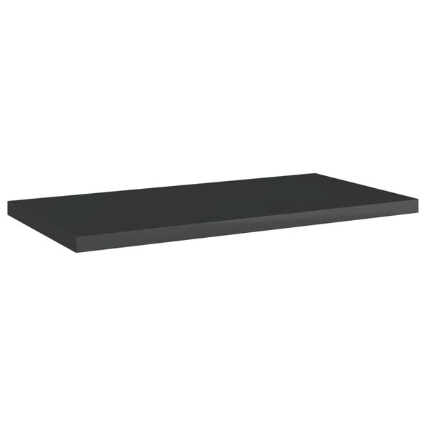 vidaXL Estante estanter&iacute;a 8 uds contrachapada negro brillo 40x20x1,5cm