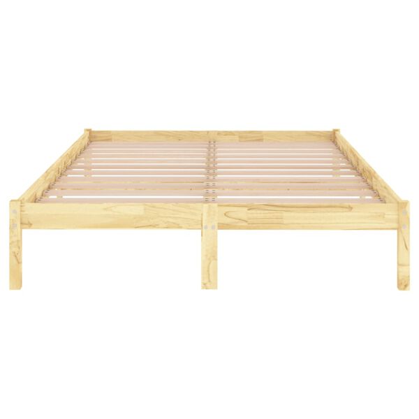 vidaXL Estructura de cama sin colch&oacute;n madera maciza 160x200 cm