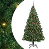 vidaXL &Aacute;rbol de Navidad artificial Verde 210 cm PVC y Acero y Pl&aacute;stico
