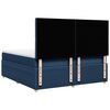 vidaXL Cama box spring con colch&oacute;n tela azul 180x200 cm