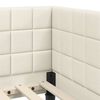vidaXL Estructura de Cama Esquina con Colch&oacute;n 2 pcs Crema Terciopelo