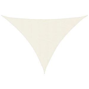 vidaXL Toldo de vela triangular tela Oxford color crema 3x4x5 m