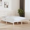vidaXL Estructura de cama sin colchón madera de pino blanca 140x200 cm