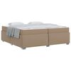 vidaXL Estructura de cama con colch&oacute;n Capuchino 200 x 200 cm tela