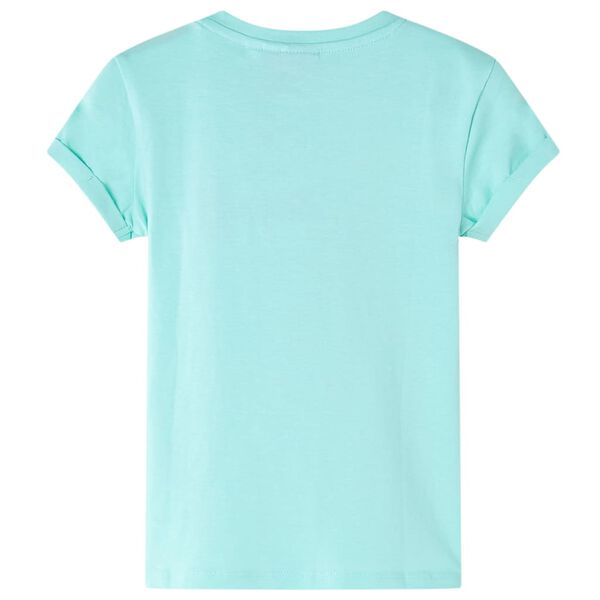 Camiseta infantil verde menta claro 128