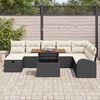 vidaXL Conjunto de sof&aacute; de jard&iacute;n 9 pcs Negro rat&aacute;n sint&eacute;tico