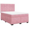 vidaXL Cama box spring con colch&oacute;n terciopelo rosa 140x200 cm