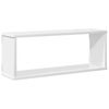 vidaXL Estante cubo pared 4 uds contrachapado blanco brillo 60x15x23cm