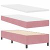vidaXL Cama con Box Spring LED y Colch&oacute;n Rosa 80 x 200 cm Terciopelo